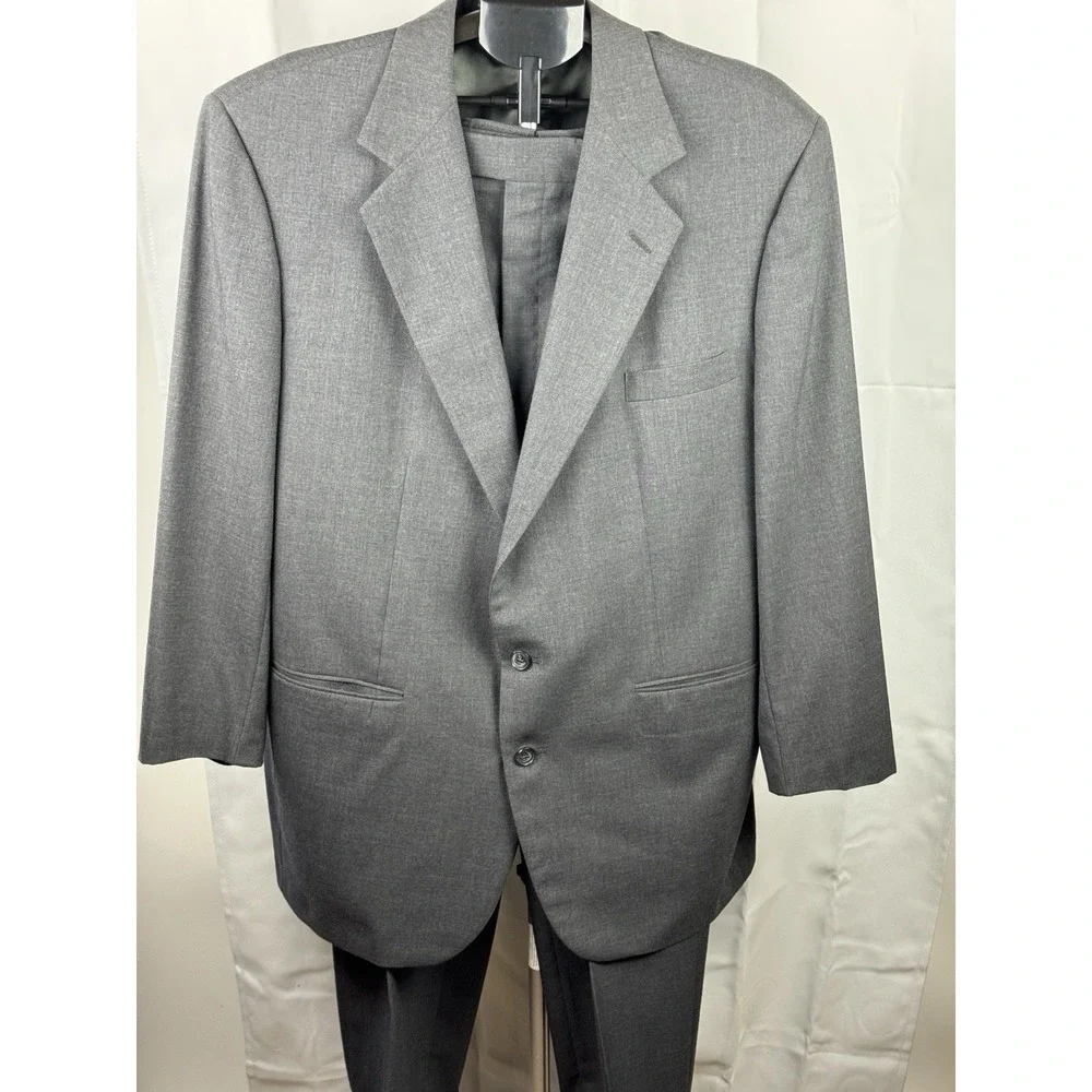 Corbin Ltd Gray‎ 2 Piece Suit Mens Blazer Pants USA Made Union Wool 42R